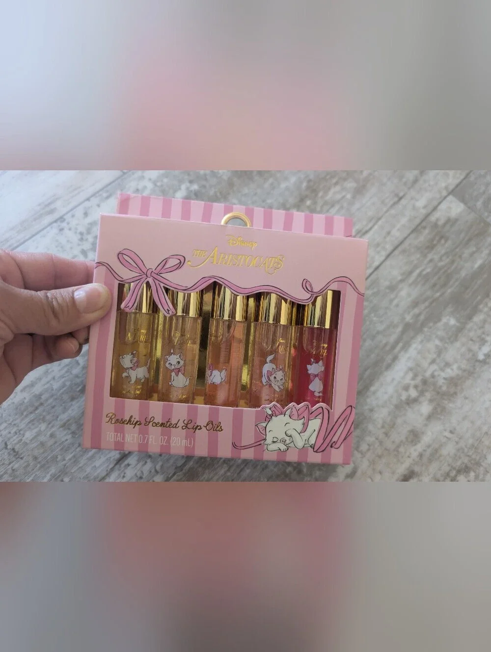 Disney The Aristocats Lip Oil Set - Pink & Gold